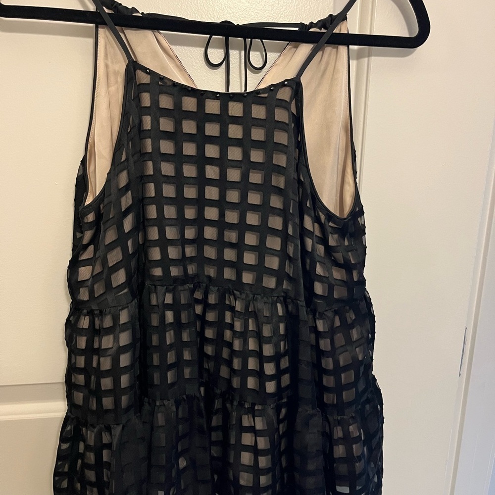HD in Paris black womens tank top, dressy, size XS, like new Anthropologie tank